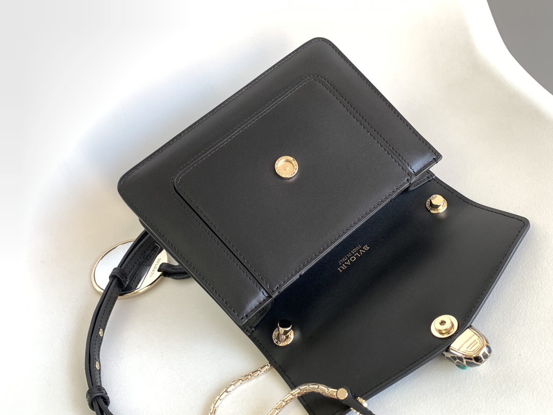 Bvlgari Serpenti Forever Small Crossbody Bag Black